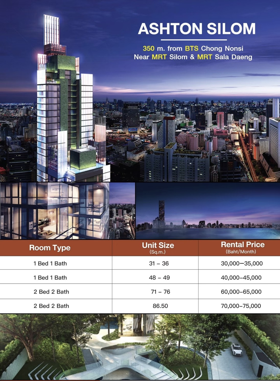 Ashton Silom — 350 m from BTS Chong Nonsi, near MRT Silom & MRT Sala Daeng